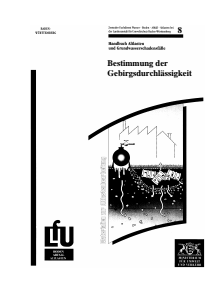 Bild der Titelseite der Publikation: Bestimmung der Gebirgsdurchlässigkeit
