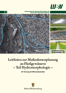 Bild der Titelseite der Publikation: Leitlinien zur Maßnahmenplanung an Fließgewässern