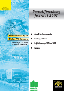 Bild der Titelseite der Publikation: Umweltforschung-Journal 2002