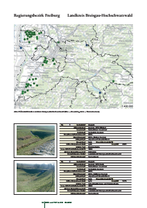 Bild der Titelseite der Publikation: Hochwasserrückhaltebecken und Talsperren im Regierungsbezirk Freiburg