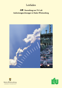 Bild der Titelseite der Publikation: Leitfaden zur Beurteilung von TA Luft Ausbreitungsrechnungen in Baden-Württemberg