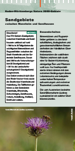 Bild der Titelseite der Publikation: Natura 2000 gemeinsam umsetzen - Sandgebiete zwischen Mannheim und Sandhausen