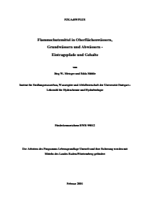 Bild der Titelseite der Publikation: Flammschutzmittel in Oberflächenwässern, Grundwässern und Abwässern - Eintragspfade und Gehalte