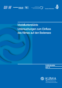Bild der Titelseite der Publikation: Modellunterstützte Untersuchungen zum Einfluss des Klimas auf den Bodensee
