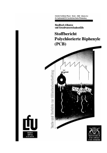 Bild der Titelseite der Publikation: Stoffbericht Polychlorierte Biphenyle (PCB)