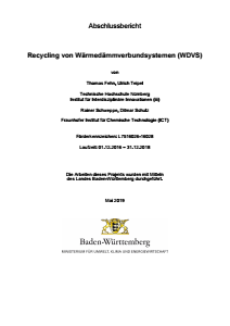Bild der Titelseite der Publikation: Recycling von Wärmedämmverbundsystemen