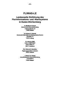 Bild der Titelseite der Publikation: FLIWAS-LE - Landesweite Einführung des Flut-Informations- und Warnsystems in Baden-Württemberg