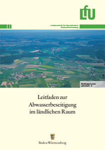 Bild der Titelseite der Publikation: Leitfaden zur Abwasserbeseitigung im ländlichen Raum