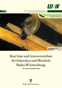 Bild der Titelseite der Publikation: Rote Liste und Artenverzeichnis der Schnecken und Muscheln Baden-Württembergs