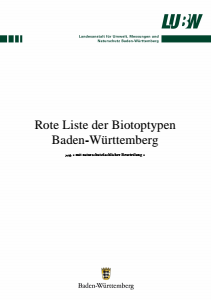 Bild der Titelseite der Publikation: Rote Liste der Biotoptypen Baden-Württemberg