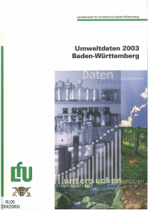 Bild der Titelseite der Publikation: Umweltdaten 2003 Baden-Württemberg