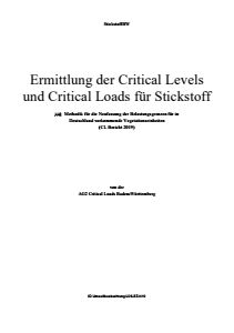 Bild der Titelseite der Publikation: Ermittlung der Critical Levels und Critical Loads für Stickstoff