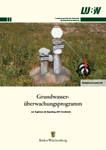 Bild der Titelseite der Publikation: Grundwasserüberwachungsprogramm. Ergebnisse der Beprobung 2017 - Kurzbericht