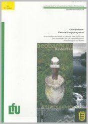 Bild der Titelseite der Publikation: Grundwasserüberwachungsprogramm. Grundwasseroberfläche im Oktober 1986, April 1988 und September 1991 im Oberrheingraben.