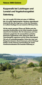 Bild der Titelseite der Publikation: Natura 2000 gemeinsam umsetzen - Kuppenalb bei Laichingen und Lonetal und Vogelschutzgebiet Salenberg