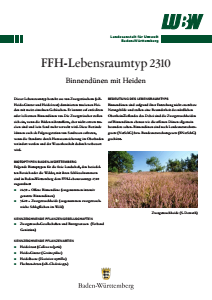 Bild der Titelseite der Publikation: FFH-Lebensraumtyp 2310