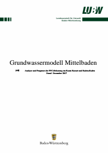Bild der Titelseite der Publikation: Grundwassermodell Mittelbaden