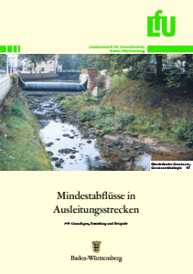 Bild der Titelseite der Publikation: Mindestabflüsse in Ausleitungsstrecken