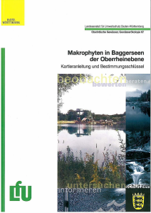 Bild der Titelseite der Publikation: Makrophyten in Baggerseen der Oberrheinebene