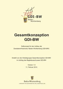Bild der Titelseite der Publikation: Gesamtkonzeption GDI-BW
