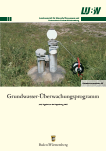 Bild der Titelseite der Publikation: Grundwasserüberwachungsprogramm. Ergebnisse der Beprobung 2007