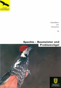 Bild der Titelseite der Publikation: Spechte - Baumeister und Problemvögel
