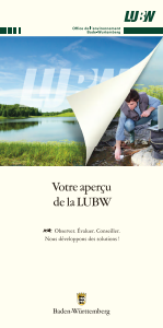 Bild der Titelseite der Publikation: Votre aperçu de la LUBW