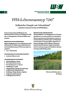 Bild der Titelseite der Publikation: FFH-Lebensraumtyp 7210