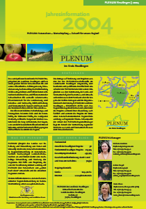 Bild der Titelseite der Publikation: Jahresinformation PLENUM Kreis Reutlingen 2004
