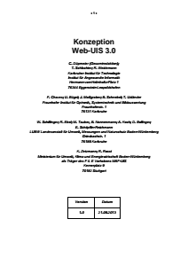 Bild der Titelseite der Publikation: Konzeption Web-UIS 3.0