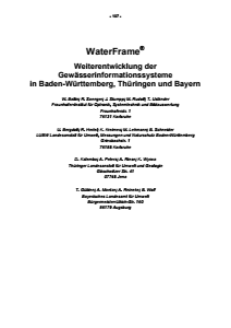 Bild der Titelseite der Publikation: WaterFrame® - Weiterentwicklung der Gewässerinformationssysteme in Baden-Württemberg, Thüringen und Bayern