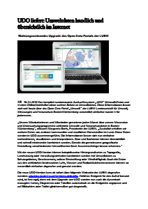 Bild der Titelseite der Publikation: UDO liefert: Umweltdaten handlich und übersichtlich im Internet