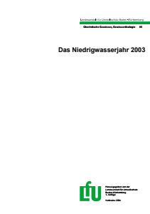 Bild der Titelseite der Publikation: Das Niedrigwasserjahr 2003