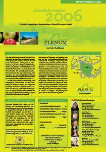 Bild der Titelseite der Publikation: Jahresinformation PLENUM Kreis Reutlingen 2006