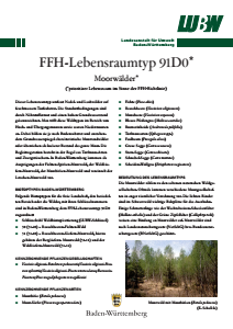 Bild der Titelseite der Publikation: FFH-Lebensraumtyp 91D0