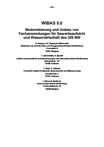 Bild der Titelseite der Publikation: WIBAS 5.0 - Modernisierung und Umbau von Fachanwendungen für Gewerbeaufsicht und Wasserwirtschaft des UIS BW