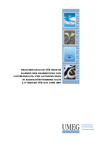 Bild der Titelseite der Publikation: Ursachenanalyse für PM10 im Rahmen der Erarbeitung von Luftreinhalte- und Aktionsplänen