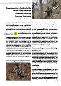 Bild der Titelseite der Publikation: Biosphärengebiet Schwäbische Alb: Untersuchungsdesign und Erfassungsmethode des Kernzonen-Monitorings