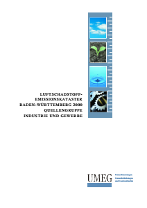 Bild der Titelseite der Publikation: Luftschadstoff-Emissionskataster Baden-Württemberg 2000. Quellengruppe Industrie und Gewerbe