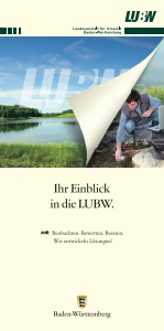 Bild der Titelseite der Publikation: Ihr Einblick in die LUBW.