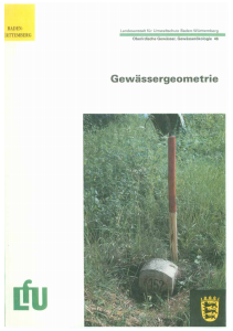 Bild der Titelseite der Publikation: Gewässergeometrie