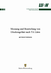 Bild der Titelseite der Publikation: Messung und Beurteilung von Glockengeläut nach TA Lärm