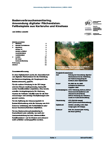 Bild der Titelseite der Publikation: Bodenverbrauchsmonitoring. Anwendung digitaler Flächendaten