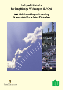 Bild der Titelseite der Publikation: Luftqualitätsindex für langfristige Wirkungen (LAQx)