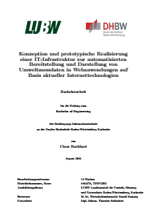 Bild der Titelseite der Publikation: Konzeption und prototypische Realisierung einer IT-Infrastruktur zur automatisierten Bereitstellung von Umweltmessdaten ...