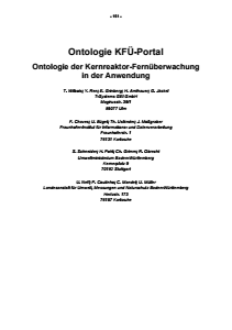 Bild der Titelseite der Publikation: Ontologie KFÜ-Portal - Ontologie der Kernreaktor-Fernüberwachung in der Anwendung