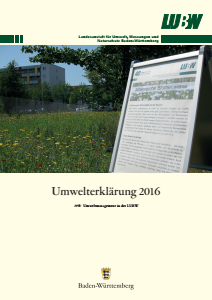 Bild der Titelseite der Publikation: Umwelterklärung 2016