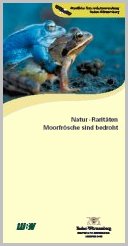 Bild der Titelseite der Publikation: Natur-Raritäten - Moorfrösche sind bedroht