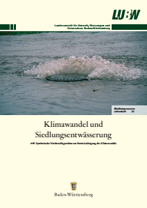 Bild der Titelseite der Publikation: Klimawandel und Siedlungsentwässerung