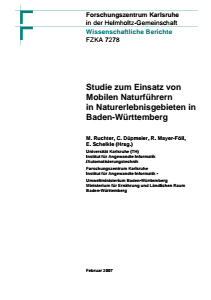 Bild der Titelseite der Publikation: Studie zum Einsatz von Mobilen Naturführern in Naturerlebnisgebieten in Baden-Württemberg